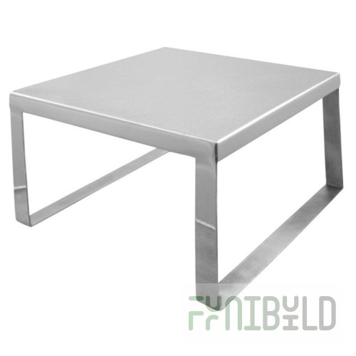 Steelite DWFB63 6 Inch Square Display Riser Stainless Steel with Durability