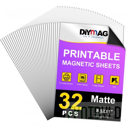 GET Enterprises ST11402011 11 Inch Magnetic Inkjet Printable Labels Set of 25 Sheets
