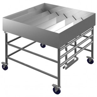 Winholt SSMIT-4848MLC-ADJ 48 Inch Mobile Merchandiser Stainless Steel with Adjustable Shelving