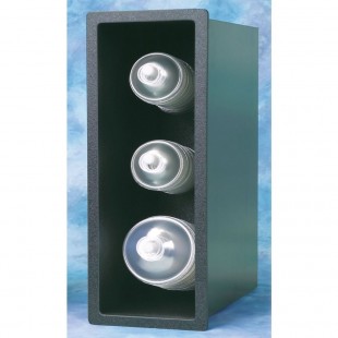 Vollrath FMDL-3V Black Thermoplastic Flush Mount Vertical 3 Stack Dome Lid Holder