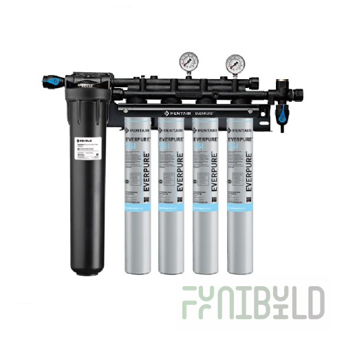 Everpure INSURICE QUAD PF-4FC-S 29 Inch Water Filtration System for Ice Machines