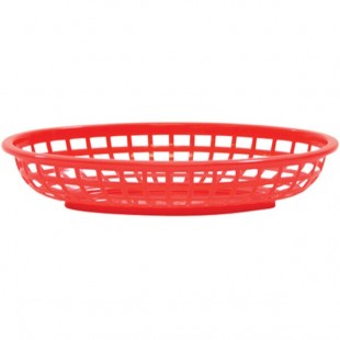 Tablecraft C1074BR 9-1/4 Inch Oval Plastic Basket Brown with Heat Resistance