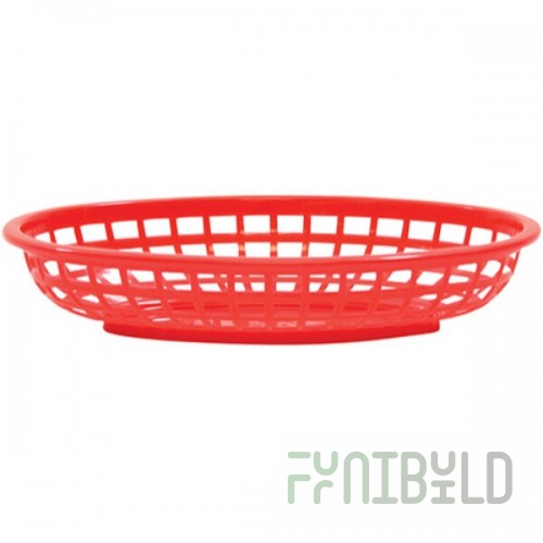 Tablecraft C1074BR 9-1/4 Inch Oval Plastic Basket Brown with Heat Resistance