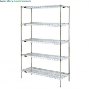 Eagle A5-74-2436S 36 Inch 5-Tier Add-On Shelving Unit Stainless Steel with QuadTruss Design