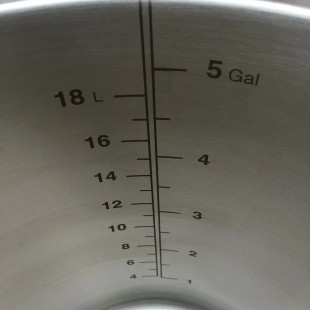 Crown GM-125 Permanent Etched Gallon Markings for 125 Gallon Kettle