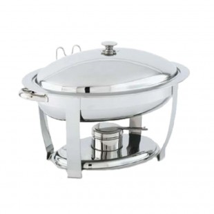 Vollrath 46505 4 Quart Oval Food Pan Heavy-duty Stainless Steel High Mirror Finish
