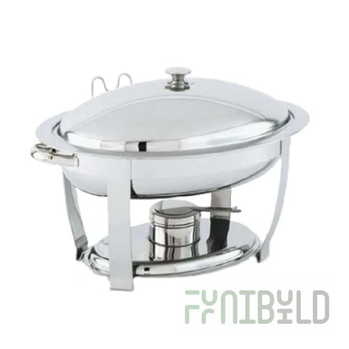 Vollrath 46505 4 Quart Oval Food Pan Heavy-duty Stainless Steel High Mirror Finish