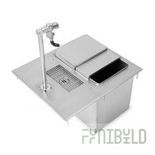 John Boos PB-DIIBWS2118-P 21 Inch Ice and Water Unit Drop-in with Splash Guard