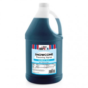 Winco 72008CS 1 Gallon Bubble Gum Snow Cone Syrup 4 Gallons Per Case