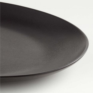 Stanton Trading STSC-12B 9-7/8 Inch Oval Platter Scalloped Edge Ceramic Black Band Stanton Trading STSC-12B 9-7/8 Inch Oval Platter Scalloped Edge Ceramic Black Band