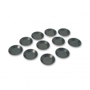 Matfer 332692 2 Inch Tart Mold Non-stick Steel Round - 25 Pack