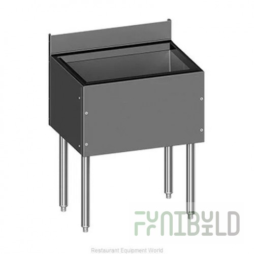 Glastender C-IBA-36-ED 36 Inch Extra Deep Underbar Ice Bin Stainless Steel with 139 Lbs Capacity