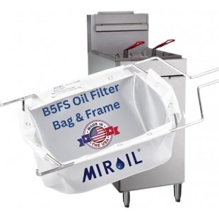 MirOil USA B5FS-02751 Assembly Of #RB5F Oil Polishing Filter Bag Mounted On #BF1A Holder Frame