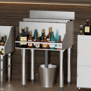 Optional 24 Inch Stainless Steel Bottle Well for Royal Series Underbar Ice Bin, Krowne KR-BR1