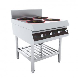 Induction cooker PEI-4/G4, 4 burners of 5 kW; power consumption - 20 kW. 805(725)*900*859