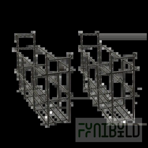 Glastender BR3-2 19 Inch Bottle Rack for Non Potable Ice 3 Bottle Capacity Vinyl Coated Wire