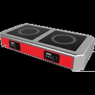 BakeMax BMPLS7IND010 39 Inch Induction Range Electric 2 Burner Stainless Steel with Digital Timer