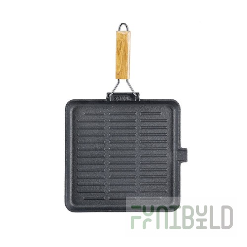 Grill pan (cast iron) d=240x40mm, d/r grill (Ekolit) art. EK2440d