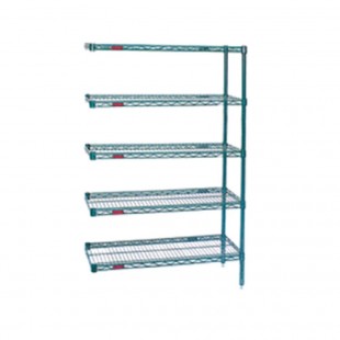 Eagle A5-86-2436C 36 Inch Wire Shelving 5 Tier Chrome Finish Add-On Unit