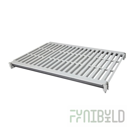 Cambro EXSK2448V1480 48 Inch Antimicrobial Vented Shelf Kit Speckled Gray
