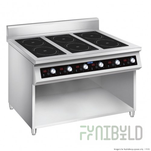 Induction cooker PEI-6(700) tabletop, 6 burners of 3.5 kW; power consumption - 21.0 kW. 1085*700*284