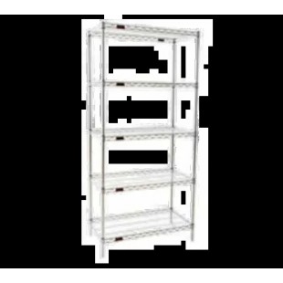 Eagle A5-86-1824S 24 Inch Add-On Shelving Unit 5-Tier Wire Stainless Steel