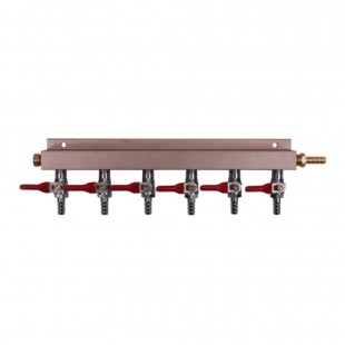 Glastender MAN6 Kit Gas Manifold with 6 Feet Red Tubing and Clamps