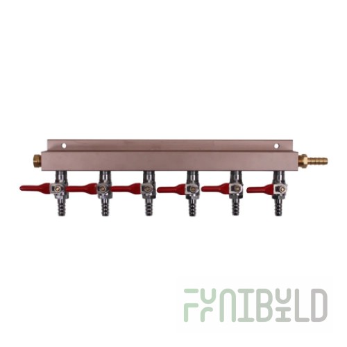 Glastender MAN6 Kit Gas Manifold with 6 Feet Red Tubing and Clamps