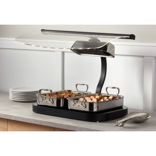 Spring USA ISS-600 27-3/10 Inch Tempered Glass Warming Tray with Sneeze Guard