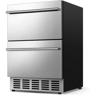 Summit FF7WBISSTBADA 24 Inch Undercounter Refrigerator 5.5 cu ft Built-in Freestanding Stainless Steel White Finish Summit FF7WBISSTBADA 24 Inch Undercounter Refrigerator 5.5 cu ft Built-in Freestanding Stainless Steel White Finish
