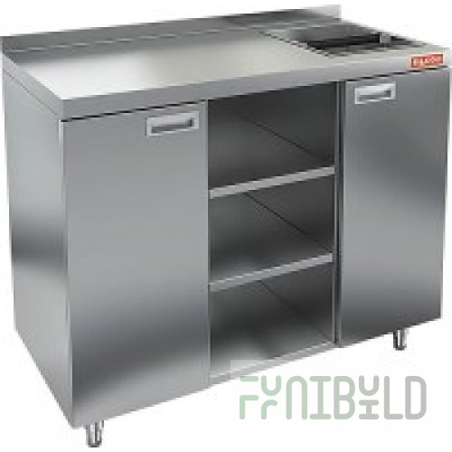 Wall-mounted table for coffee machines NBMKMO-12/7B (1200x700x850mm, with side)