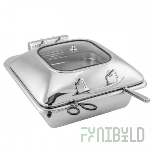Walco Idol from Steelite International WLWI55UMT 6 Qt. Rectangle Stainless Steel Chafer with Body and Metal Lid