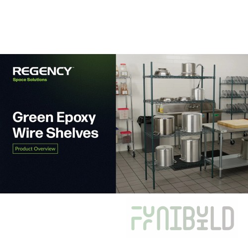 Eagle SHDS1854VGF 54 Inch Quik-Set Solid Shelf Epoxy Coated Green Galvanized