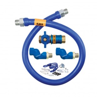 Dormont CAN16100BP48BX 1 Inch Diameter Moveable Gas Connector Hose 48 Inch Long with Antimicrobial PVC and Stainless Steel Braid