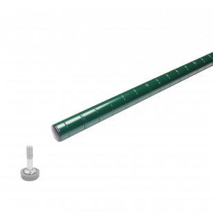 Thunder Group CMEC086 Shelving Post Heavy Duty with Leveling Foot Green Epoxy Coated