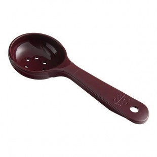 Carlisle 496101 1-1/2 Oz Perforated Portion Spoon Short Handle Acetal Reddish Brown
