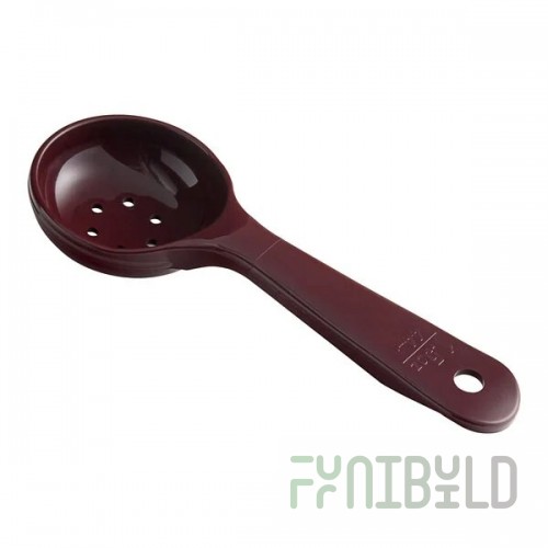 Carlisle 496101 1-1/2 Oz Perforated Portion Spoon Short Handle Acetal Reddish Brown