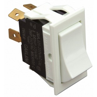 Vulcan Hart 00-411496-000B1 1 Inch Rocker Switch 7/8 Inch by 1-1/2 Inch DPST White