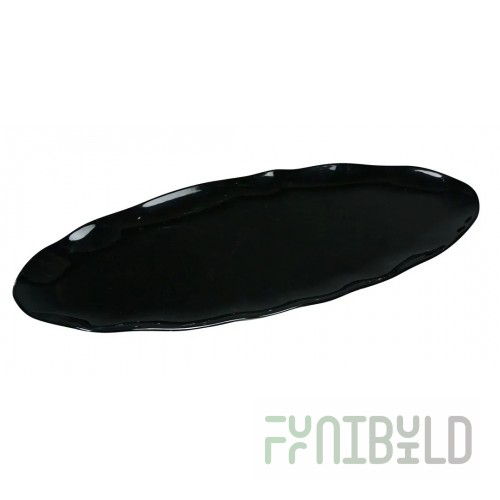 Yanco CAT-2030B 30 Inch Oval Dishwasher Safe Platter Black Melamine