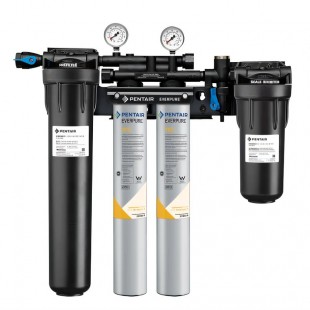 Everpure HIGH FLOW CSR TWIN - 7FC Water Filtration System 25 Inch Stainless Steel with 2 Filters