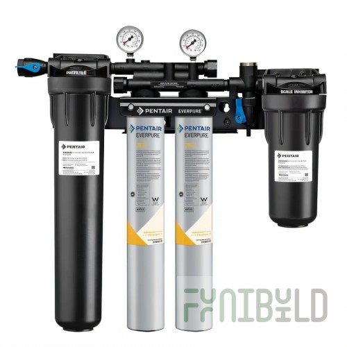 Everpure HIGH FLOW CSR TWIN - 7FC Water Filtration System 25 Inch Stainless Steel with 2 Filters