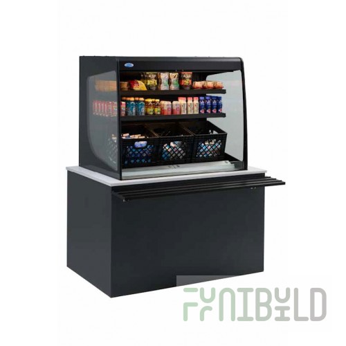 Federal Industries VRSS3660C-SLD 36 Inch Refrigerated Display Case with Curved Glass Ends