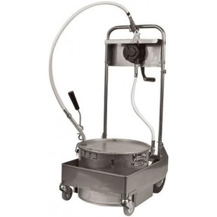 MirOil USA 55HS-79101 Oil Filter Machine/Discard Trolley Hand Operated Oil Pump 2-way For Countertop Fryers For Oil Cap. To 55lb