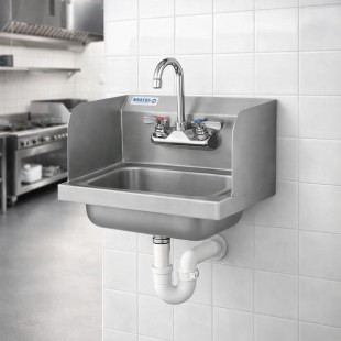 Hubert 28W-088 Kratos® Commercial Hand Sink With Gooseneck Faucet 17