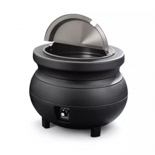 Vollrath 72165 15 Quart Warmer Cast Aluminum with Hinged Cover Black