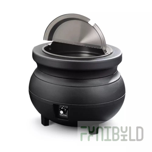 Vollrath 72165 15 Quart Warmer Cast Aluminum with Hinged Cover Black