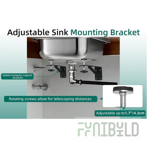 AllPoints 11556 1 3/4 Inch Hand Sink Z Bracket with Stainless Steel Construction