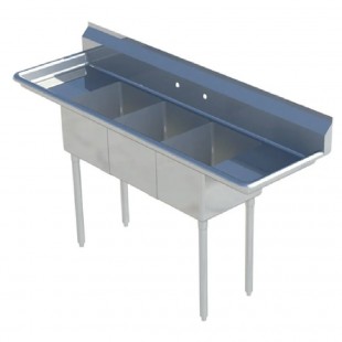 Sapphire Manufacturing SMS-3-1014D Sink 3-compartment 60