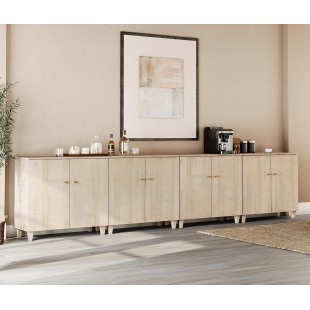 Service Ideas 18000002 Buffet Display Walnut Wood with Durable Construction Service Ideas 18000002 Buffet Display Walnut Wood with Durable Construction