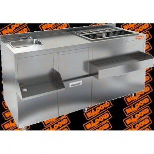 Bar station Hicold NKS-14/7BPK (1400x700(970 with pocket)x850mm